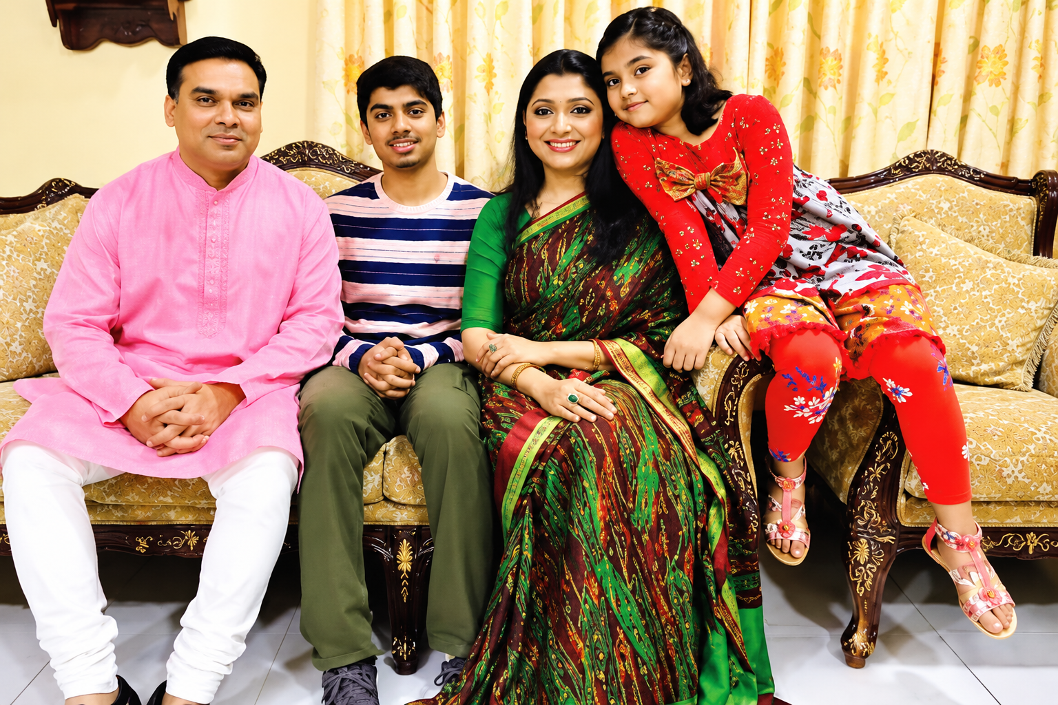 Mohammad Sorif Ullah and Dr. Nadiya Nasrin Rushi with their children